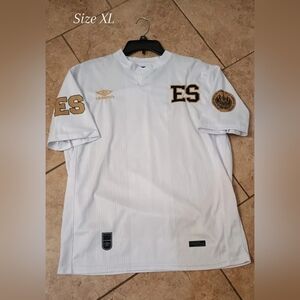 Umbro Original El Salvador Jersey White and Gold Men's Jersey